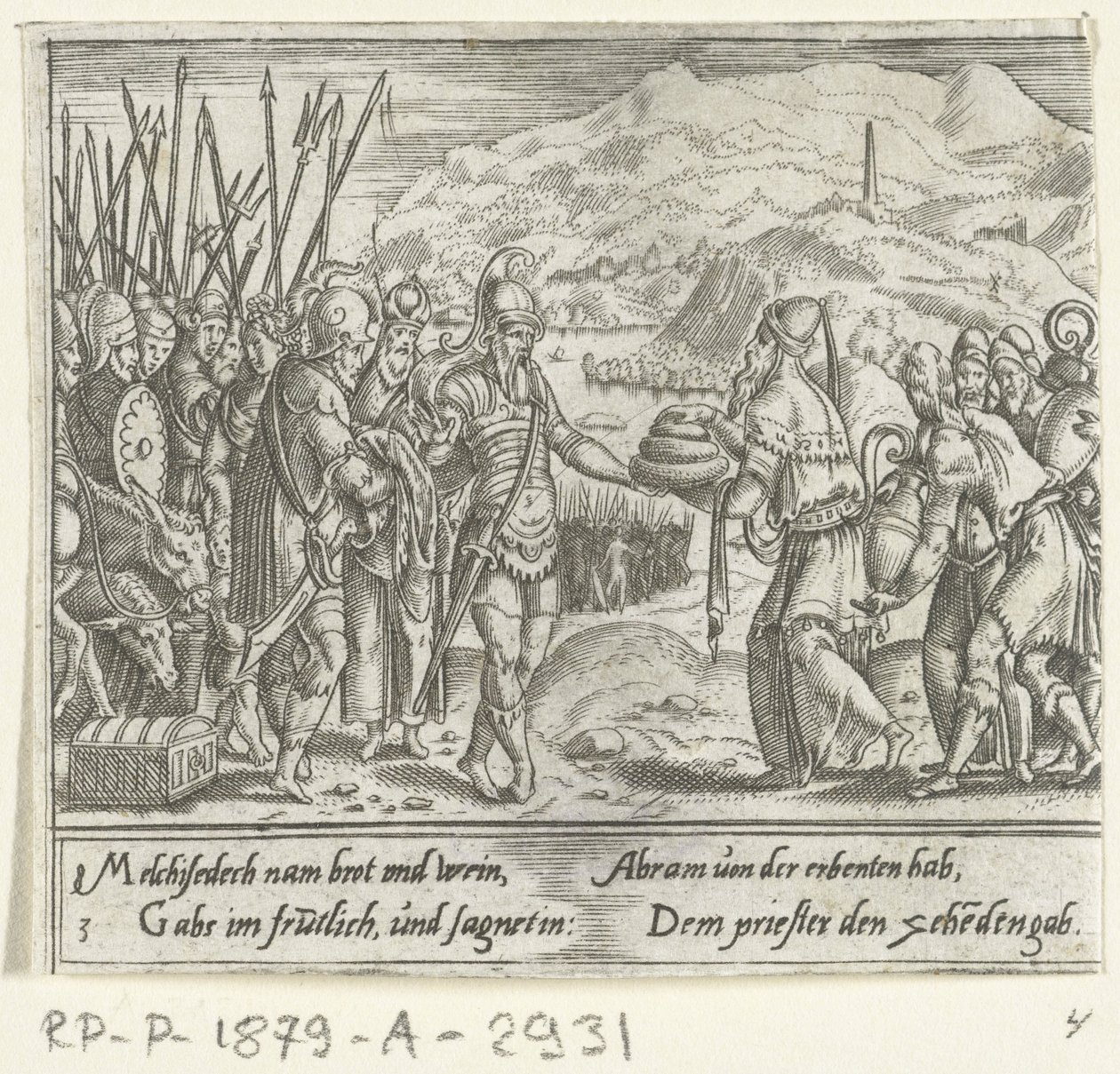 Abraão e Melquisedeque
A vida de Abraão (título da série) de Cornelis Bos