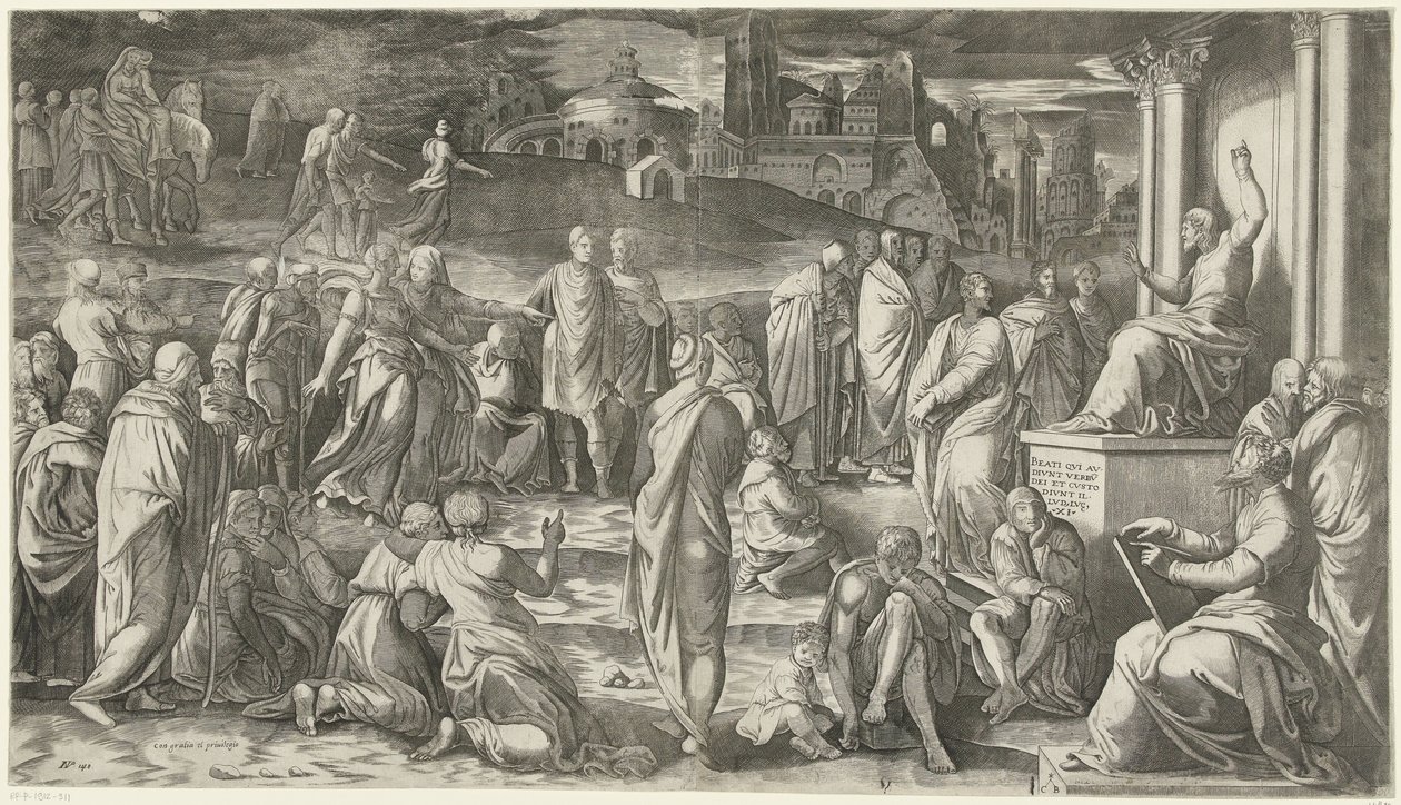 Cristo prega ao povo de Cornelis Bos