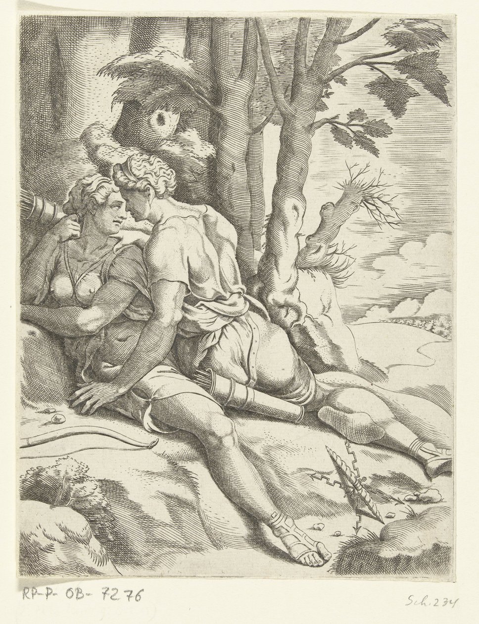 Júpiter e Calisto
As aventuras amorosas de Júpiter (título da série) de Cornelis Bos
