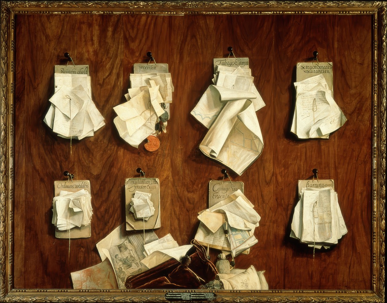 Quodlibet com documentos do Tesouro da cidade de Amsterdã de Cornelis Brizé