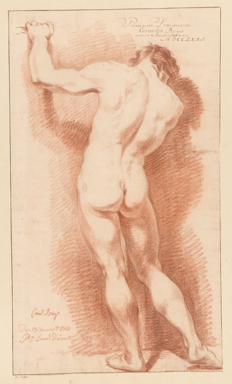 Nu masculino em pé, visto por trás (1º prémio 1771) de Cornelis Buys
