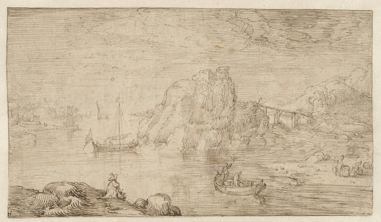 Vista do rio de Cornelis Claesz van Wieringen (attributed to)