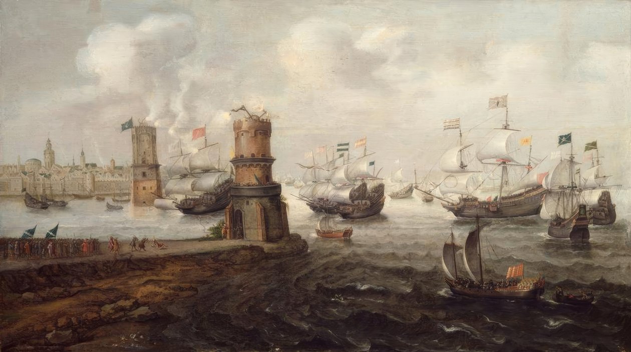 Tomada de Damiette, 5ª Cruzada, 1219 - Gem., V. Wieringen de Cornelis Claesz  van Wieringen