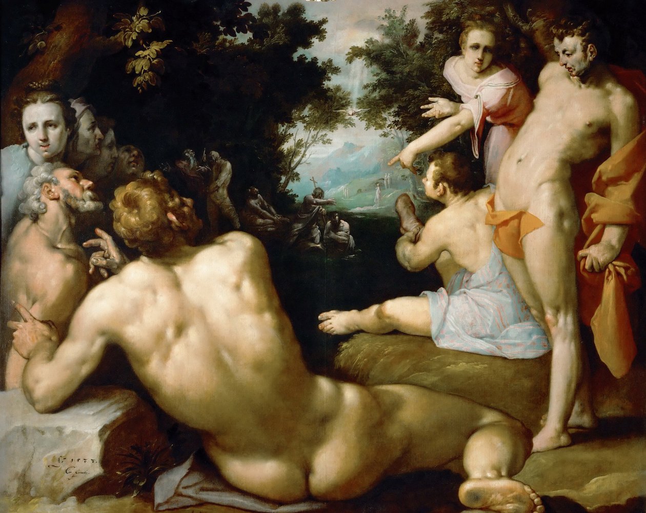 O Batismo de Cristo de Cornelis Cornelisz. Haarlem van