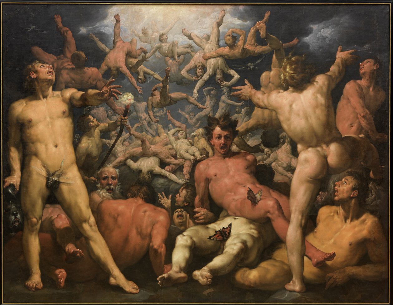 A Queda dos Titãs, cerca de 1590 de Cornelis Cornelisz. Haarlem van