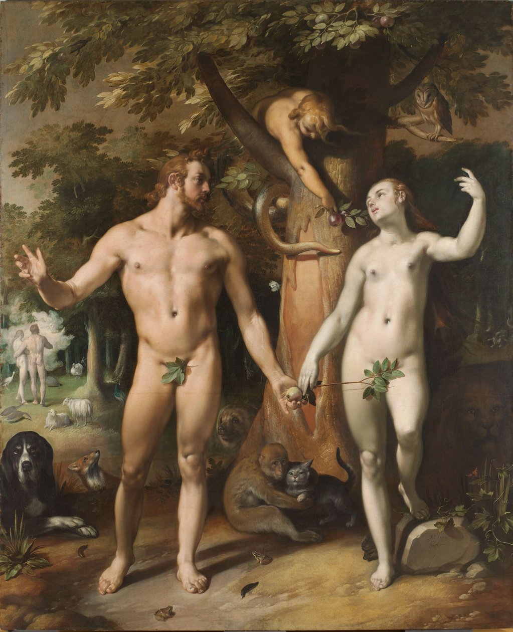 A queda do homem, 1592 de Cornelis Cornelisz van Haarlem