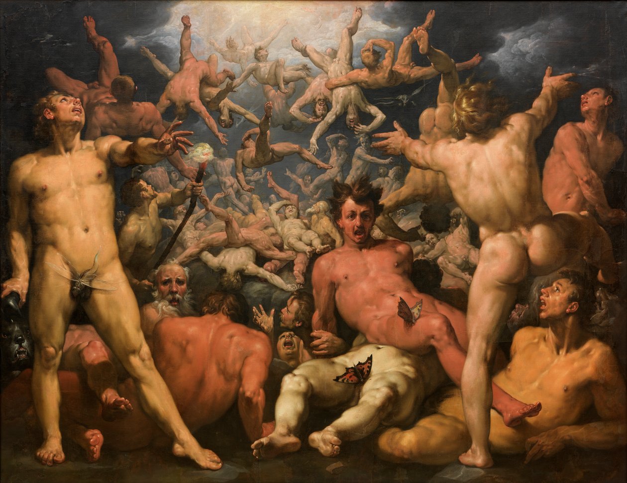 A Queda dos Titãs (The Titanomachia), 1588-90 de Cornelis Cornelisz van Haarlem