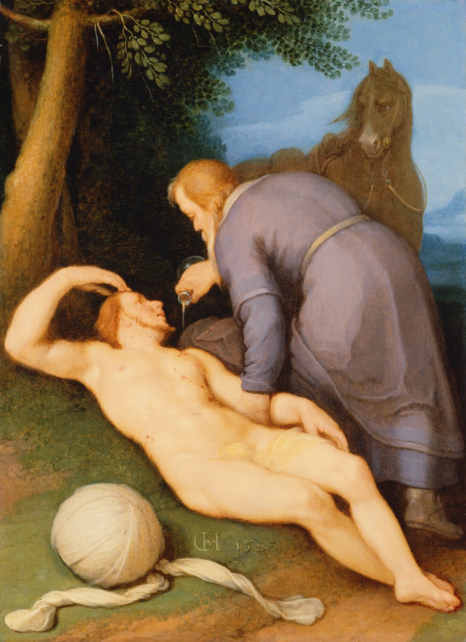 O Bom Samaritano, 1627 (painel) de Cornelis Cornelisz van Haarlem