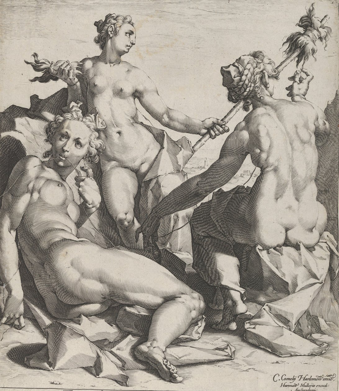 Os Três Destinos, c. 1589 de Cornelis Cornelisz van Haarlem