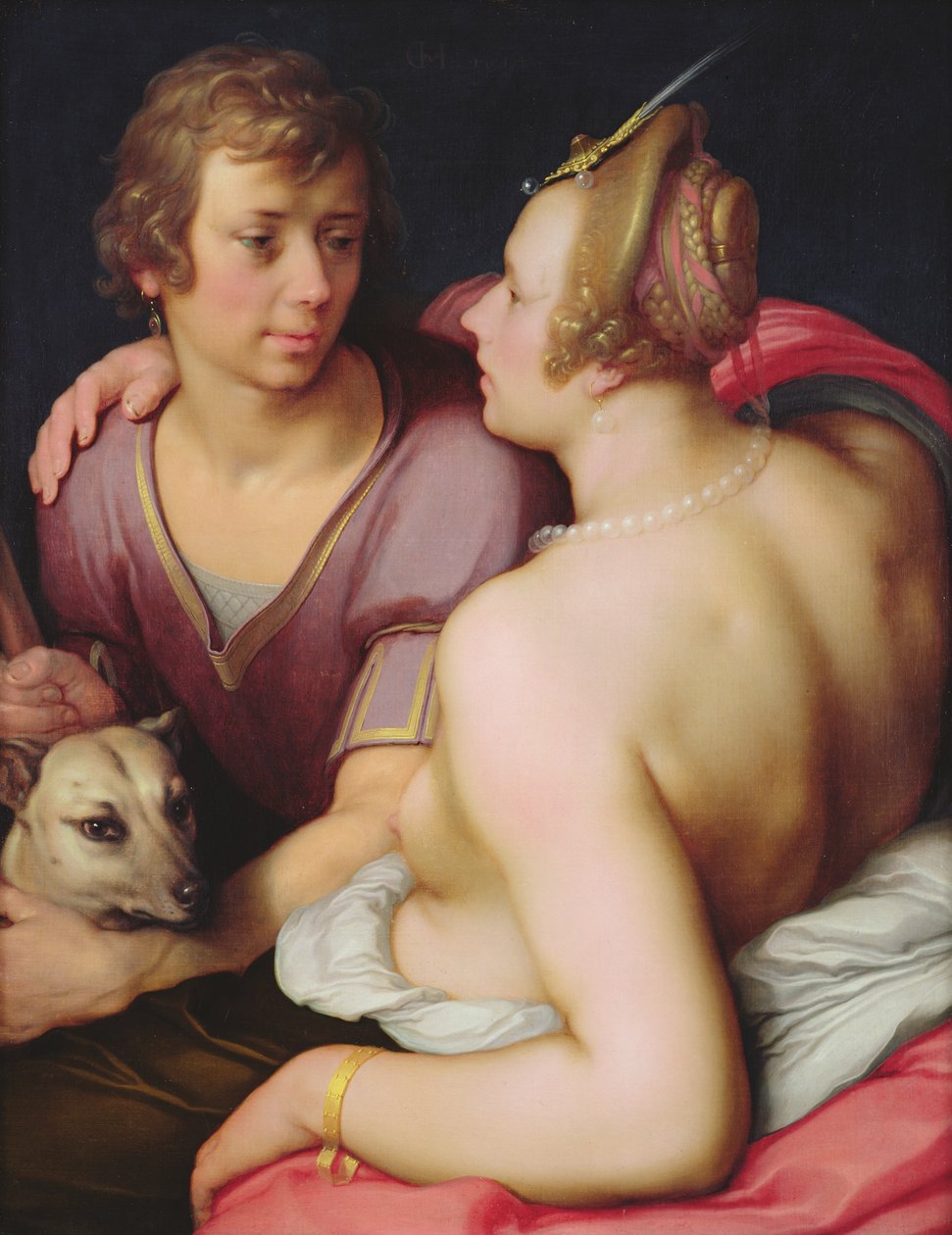 Vênus e Adonis, 1610 de Cornelis Cornelisz van Haarlem