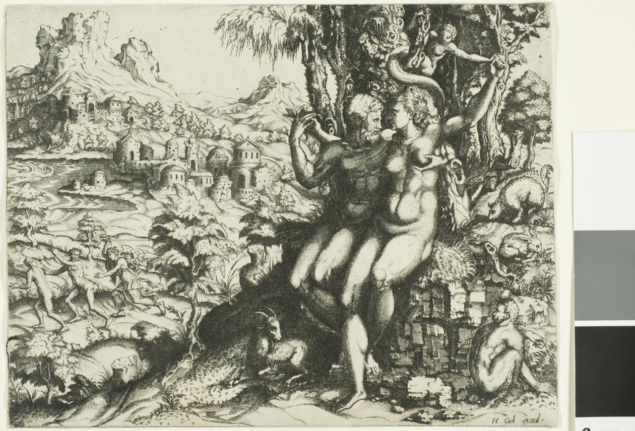Adão e Eva e a Expulsão do Paraíso de Cornelis Cort
