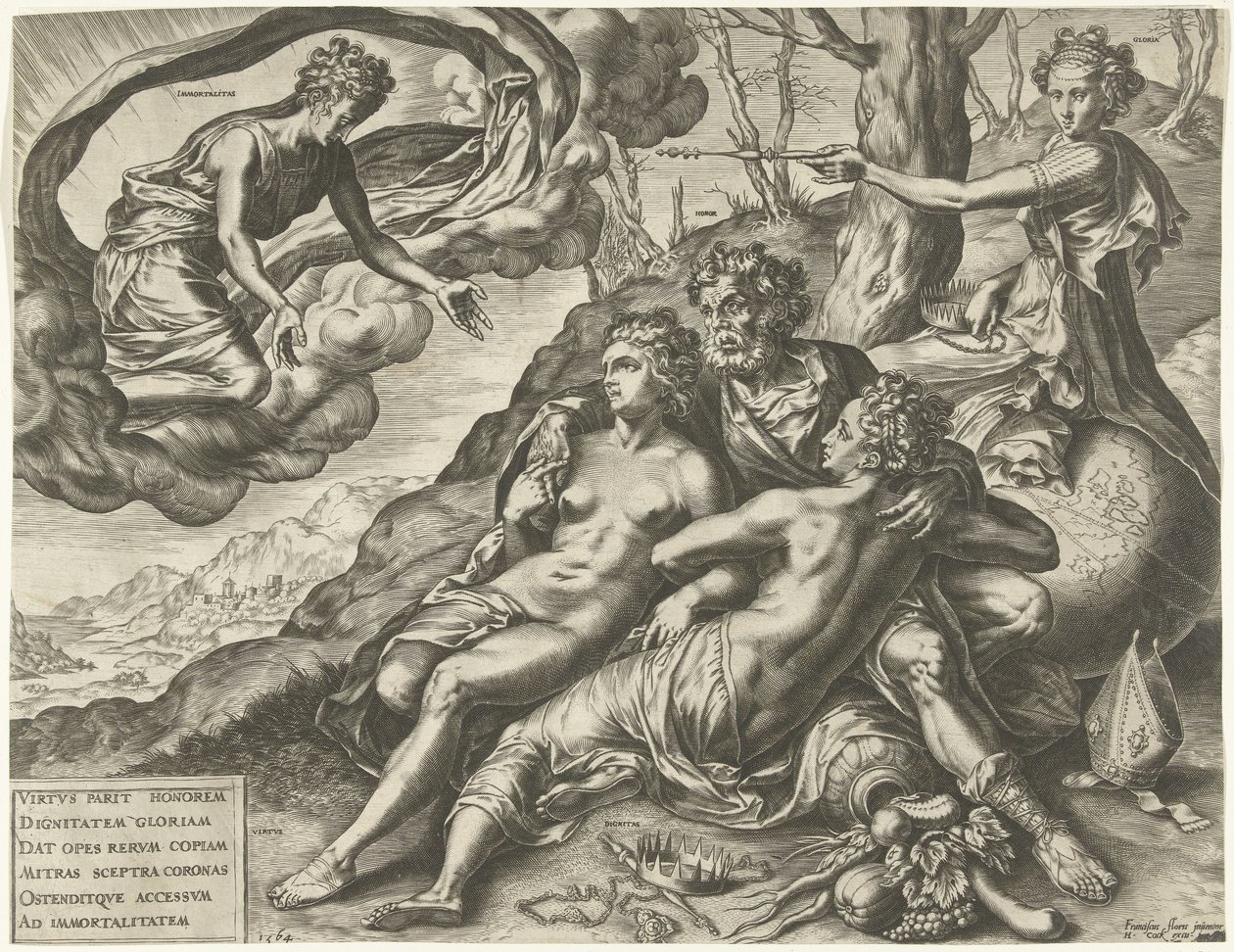 Alegoria da Imortalidade das Virtudes de Cornelis Cort
