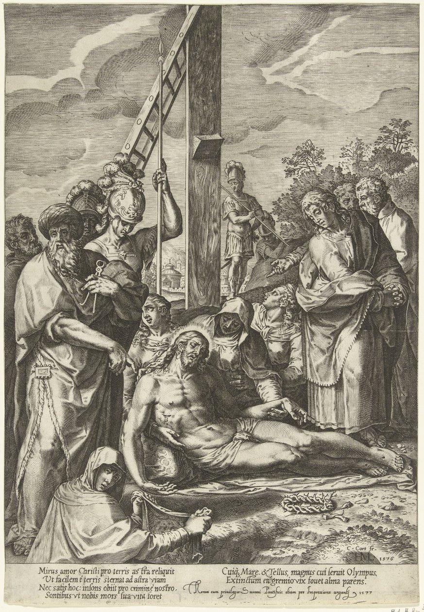 Lamentação de Cristo sob a Cruz de Cornelis Cort