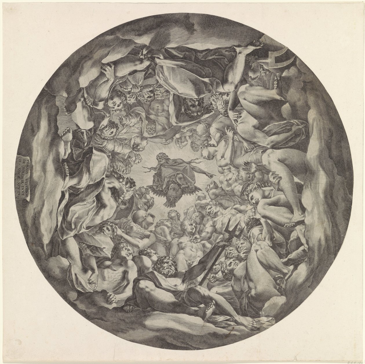 Encontro de Deuses no Olimpo de Cornelis Cort