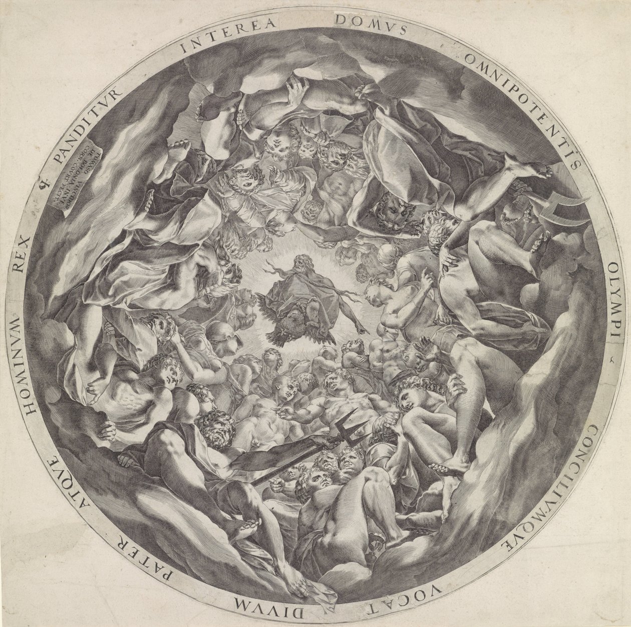 Encontro de Deuses no Olimpo de Cornelis Cort