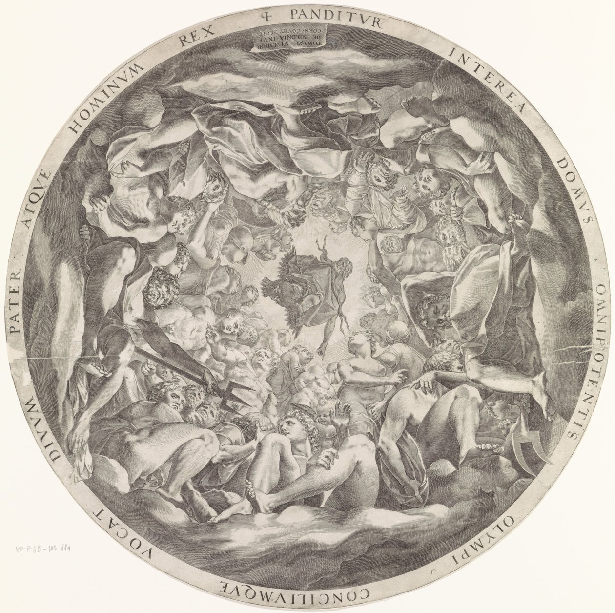 Encontro de Deuses no Olimpo de Cornelis Cort