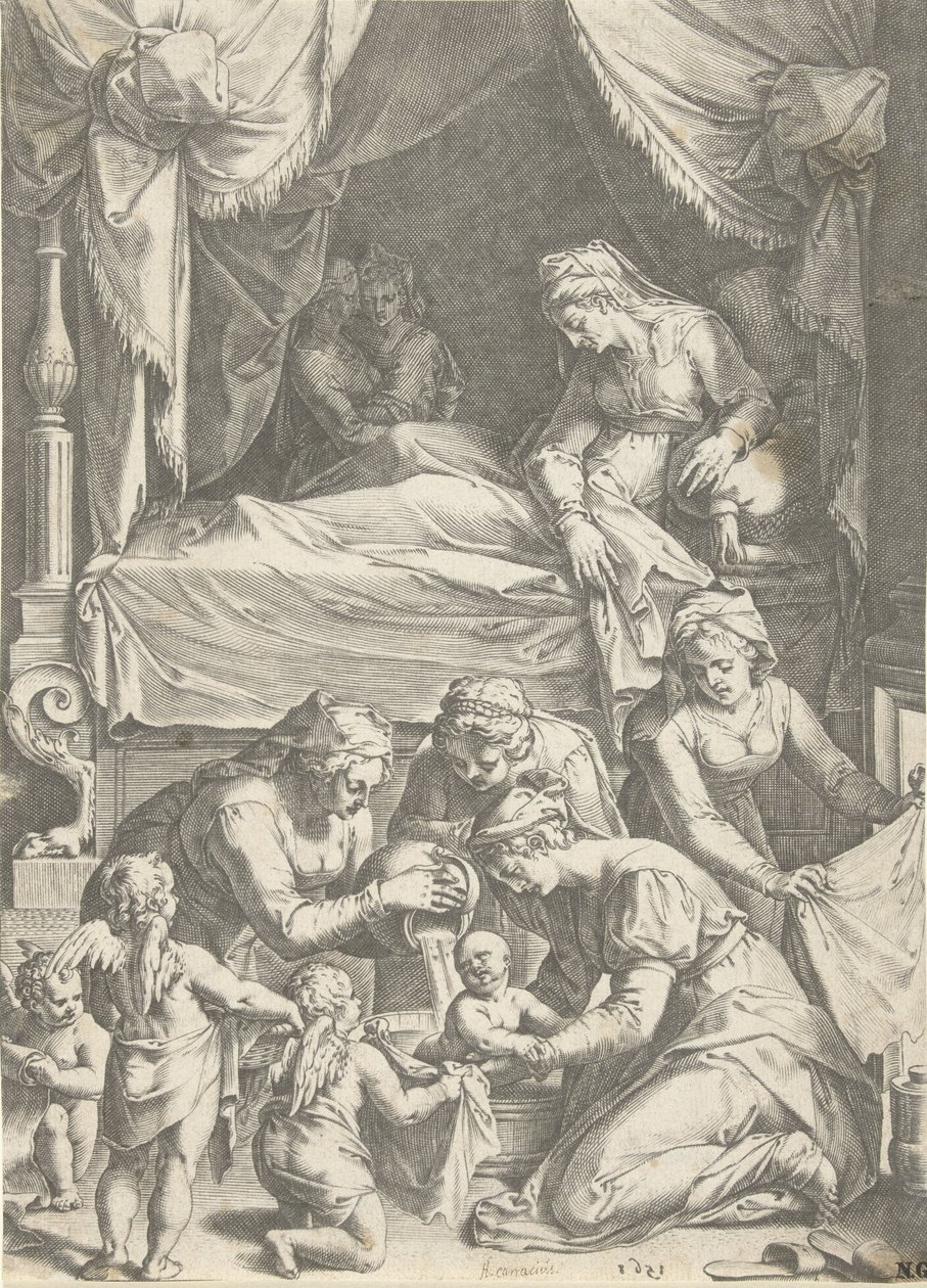 Nascimento da Virgem de Cornelis Cort
