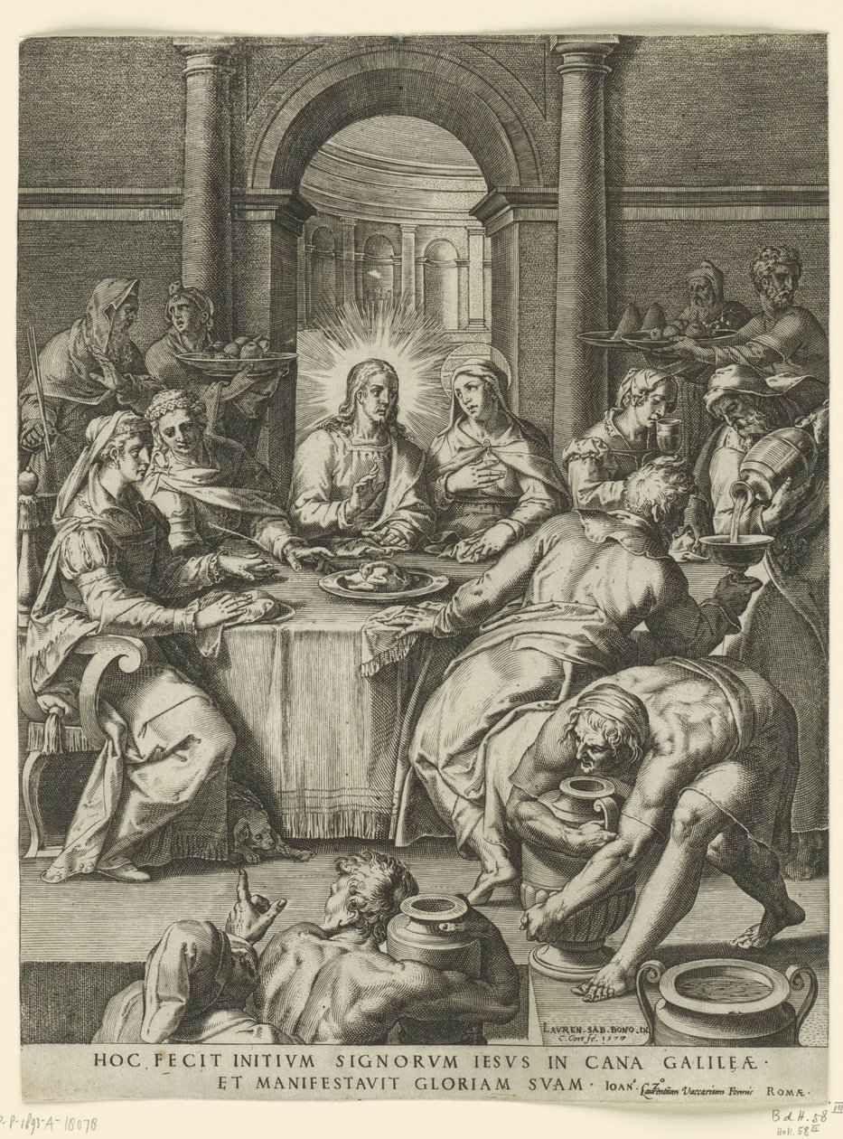 Casamento em Caná de Cornelis Cort