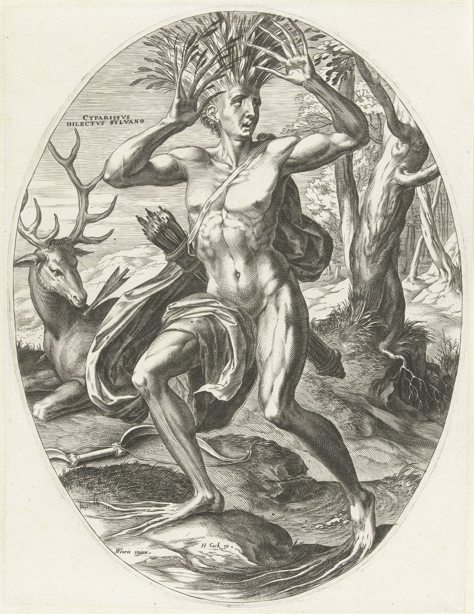 Cyparissus
Deuses da agricultura (título da série) de Cornelis Cort