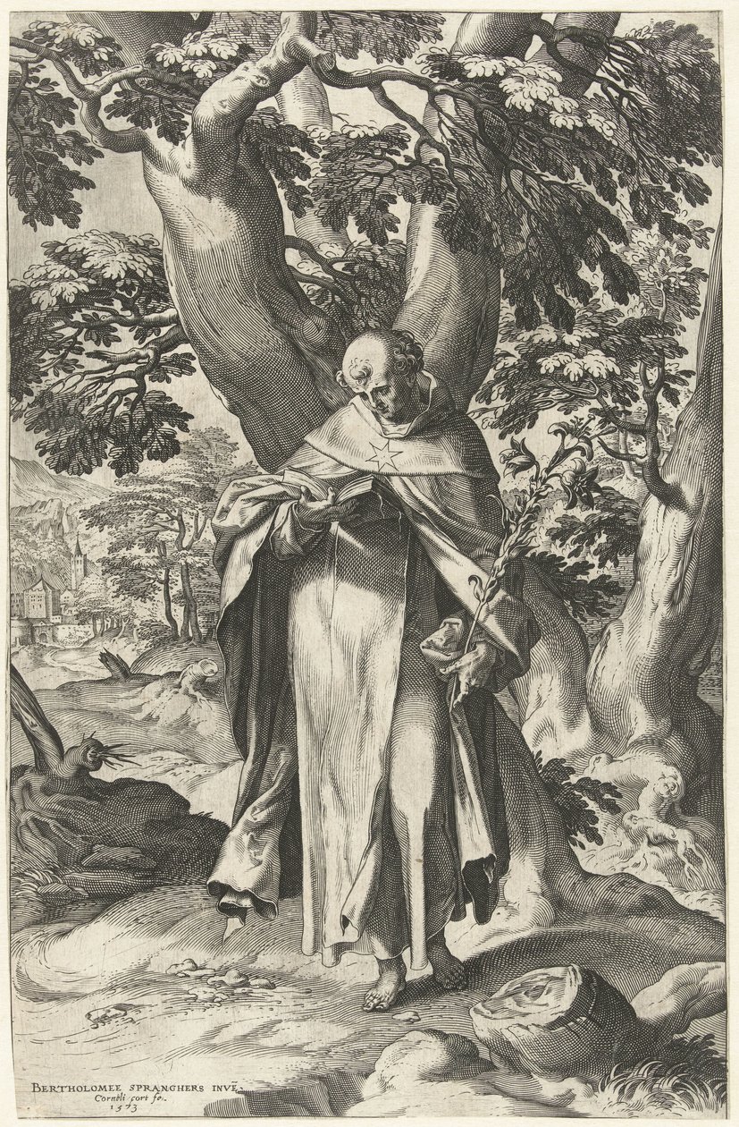São Domingos, leitura de um livro de Cornelis Cort