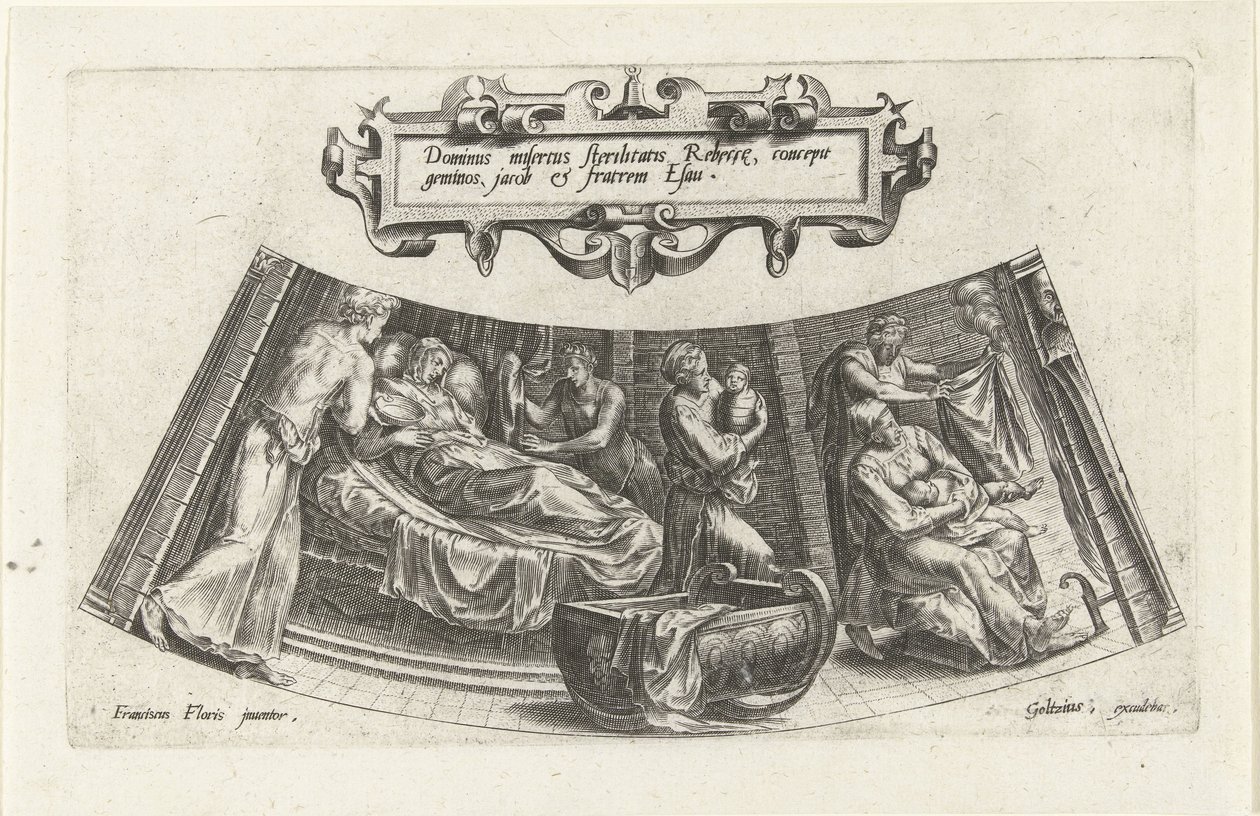 O nascimento de Jacob e Esaú
A história de Jacob (título da série) de Cornelis Cort