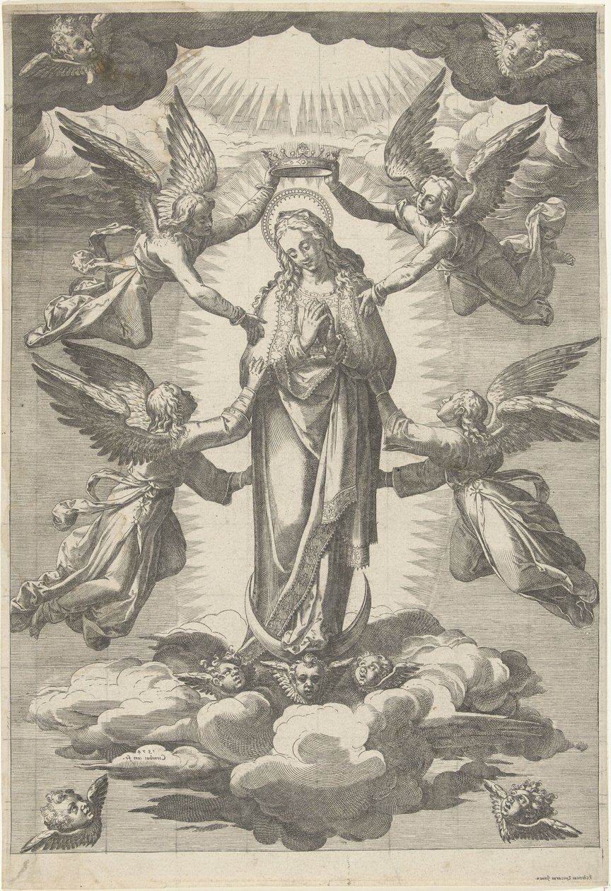Ascensão e coroação de Maria de Cornelis Cort