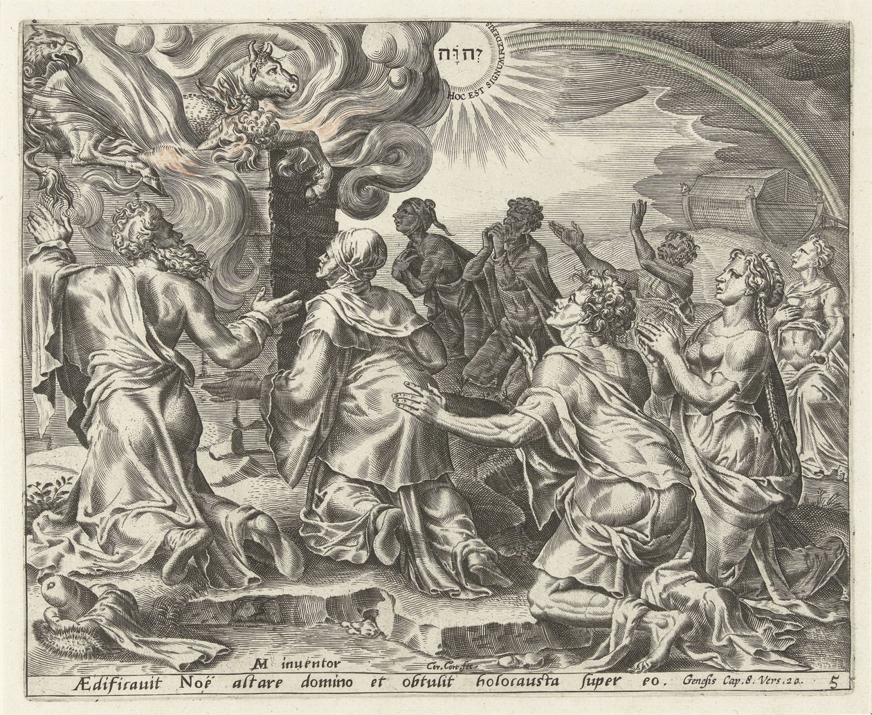 O sacrifício de Noé
História de Noé (título da série) de Cornelis Cort