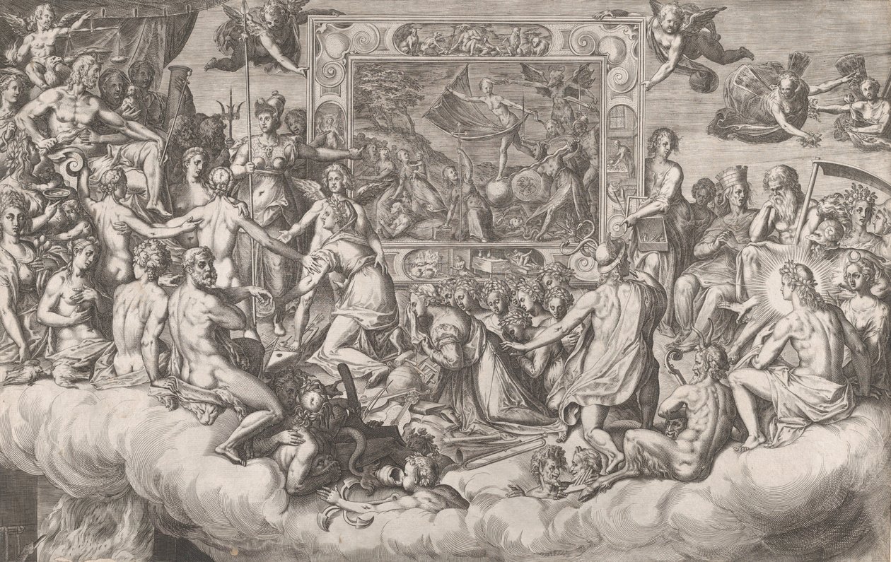 Lamento da Arte de Pintar Metade Superior, 1579. de Cornelis Cort