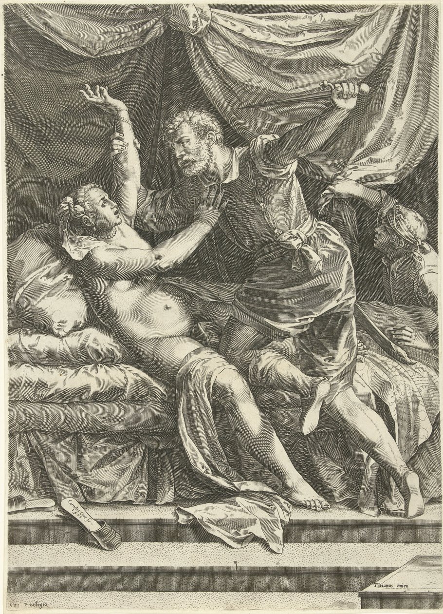 Lucretia em Sextus de Cornelis Cort