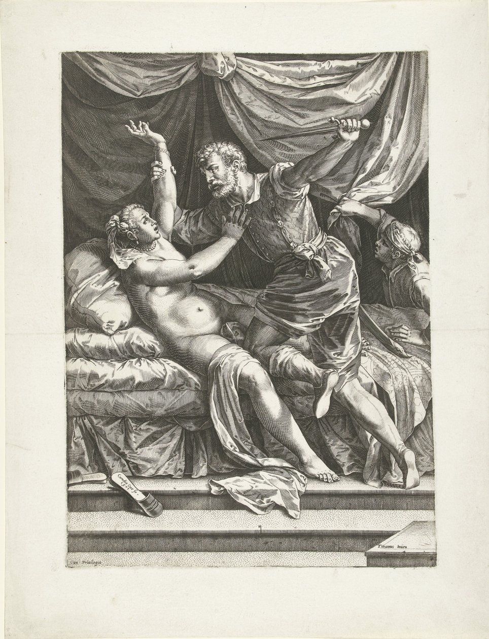 Lucretia em Sextus de Cornelis Cort