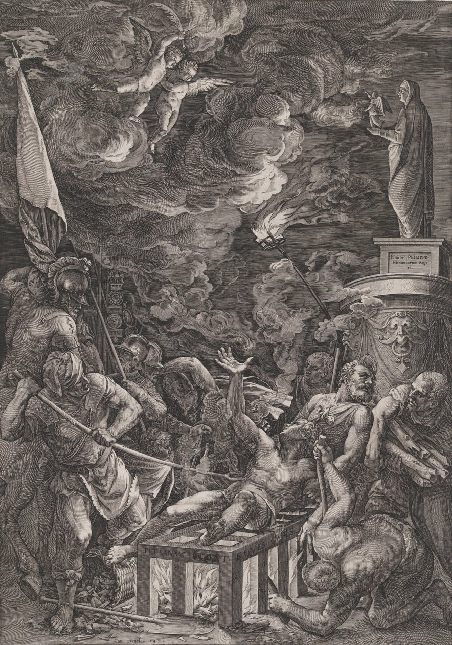 Martírio de São Lourenço, 1571. de Cornelis Cort