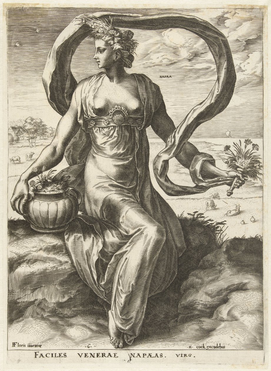 Napaea Deusas e Ninfas (título da série) de Cornelis Cort