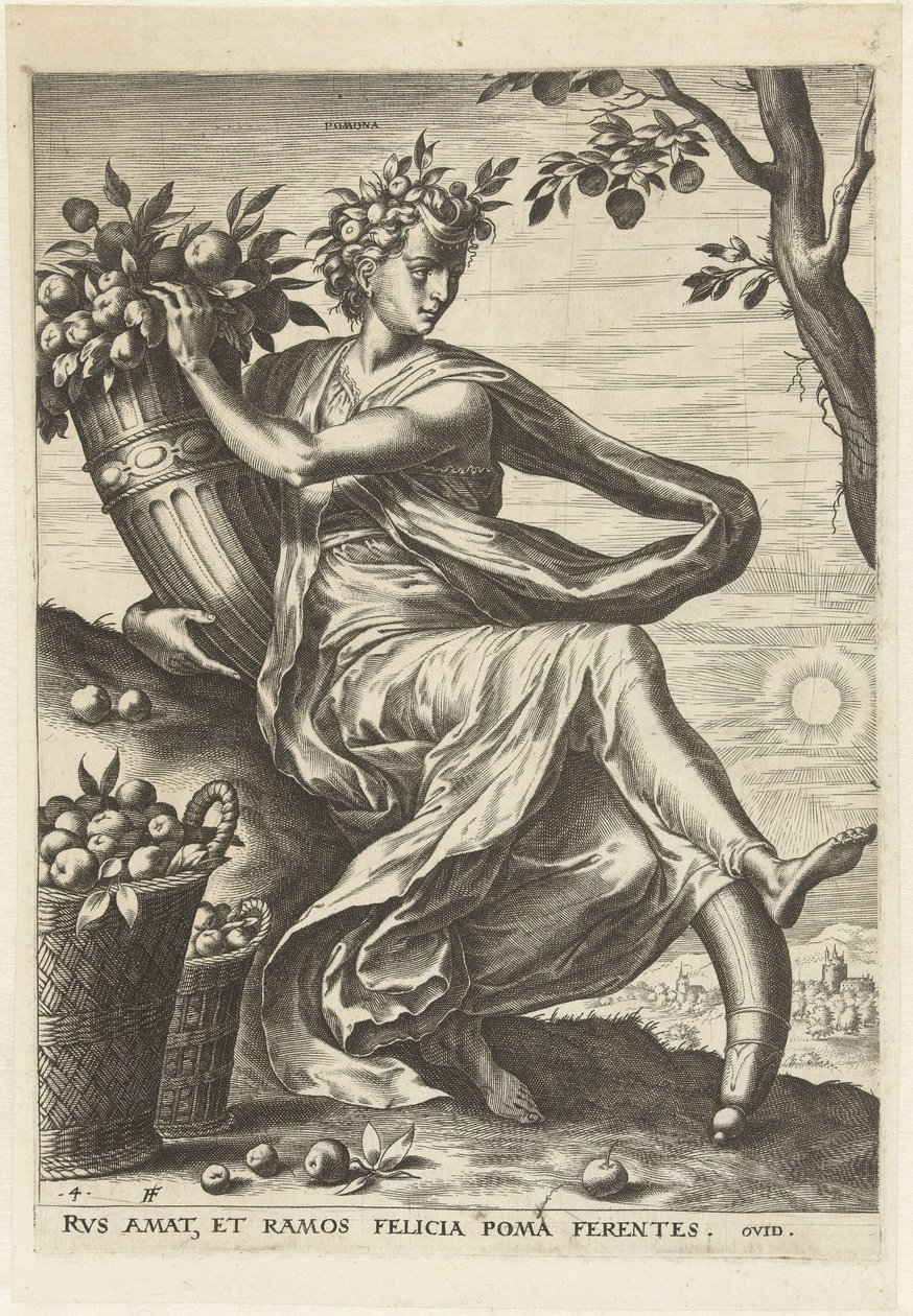pomona Deusas e Ninfas (título da série) de Cornelis Cort