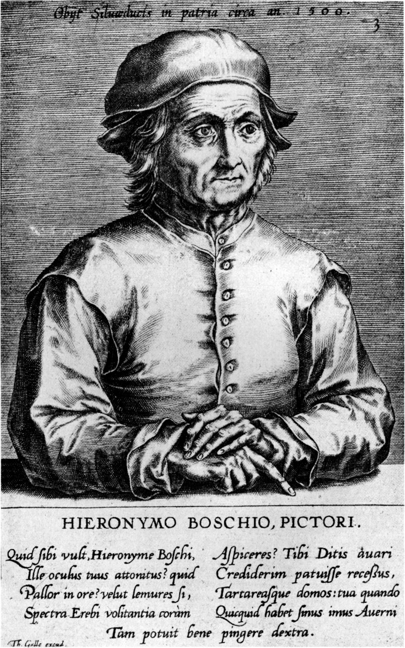 Retrato de Hieronymus Bosch, década de 1570. de Cornelis Cort