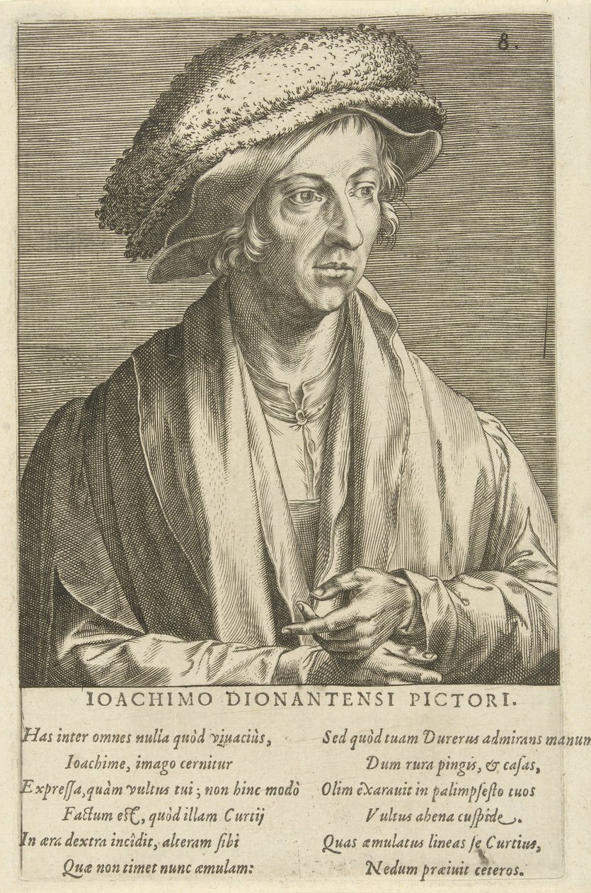 Retrato do pintor Joachim Patinier de Cornelis Cort