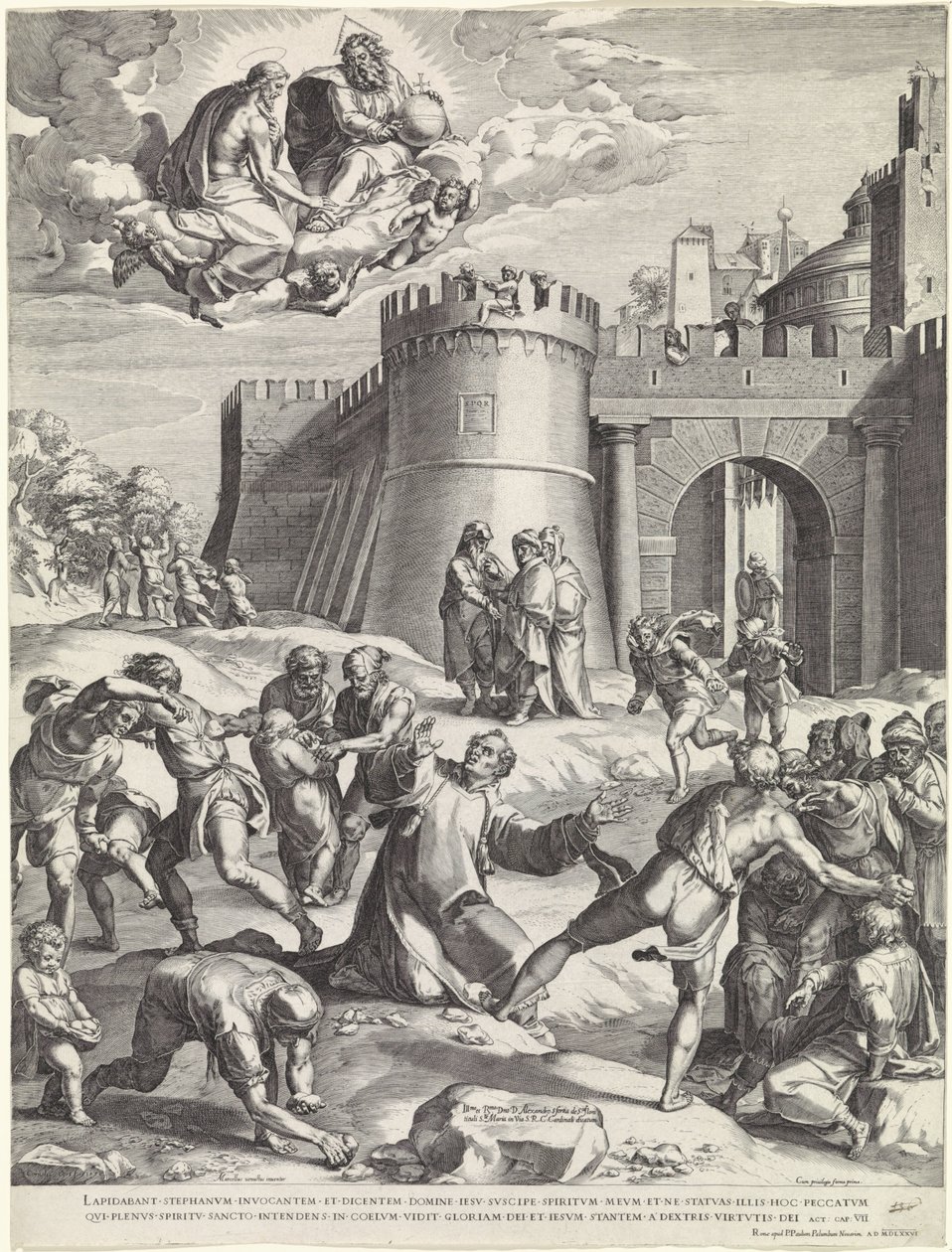 Apedrejamento de Santo Estêvão de Cornelis Cort