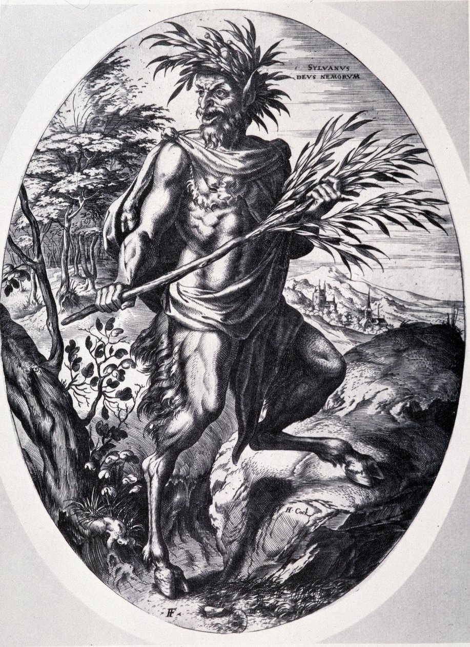 Sylvain, deus das florestas de Cornelis Cort de Cornelis Cort
