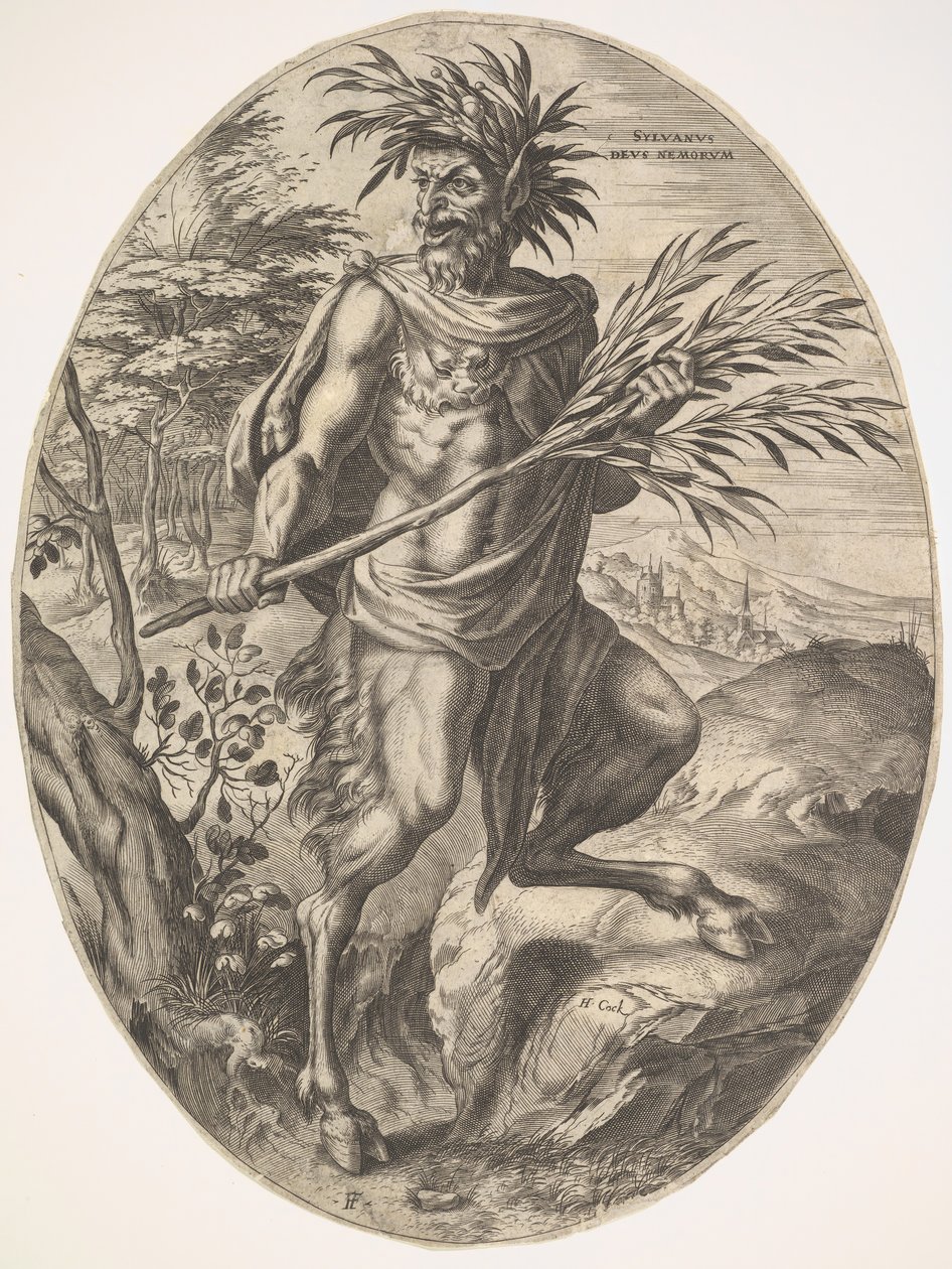 Sylvanus dos deuses rurais, 1565. de Cornelis Cort