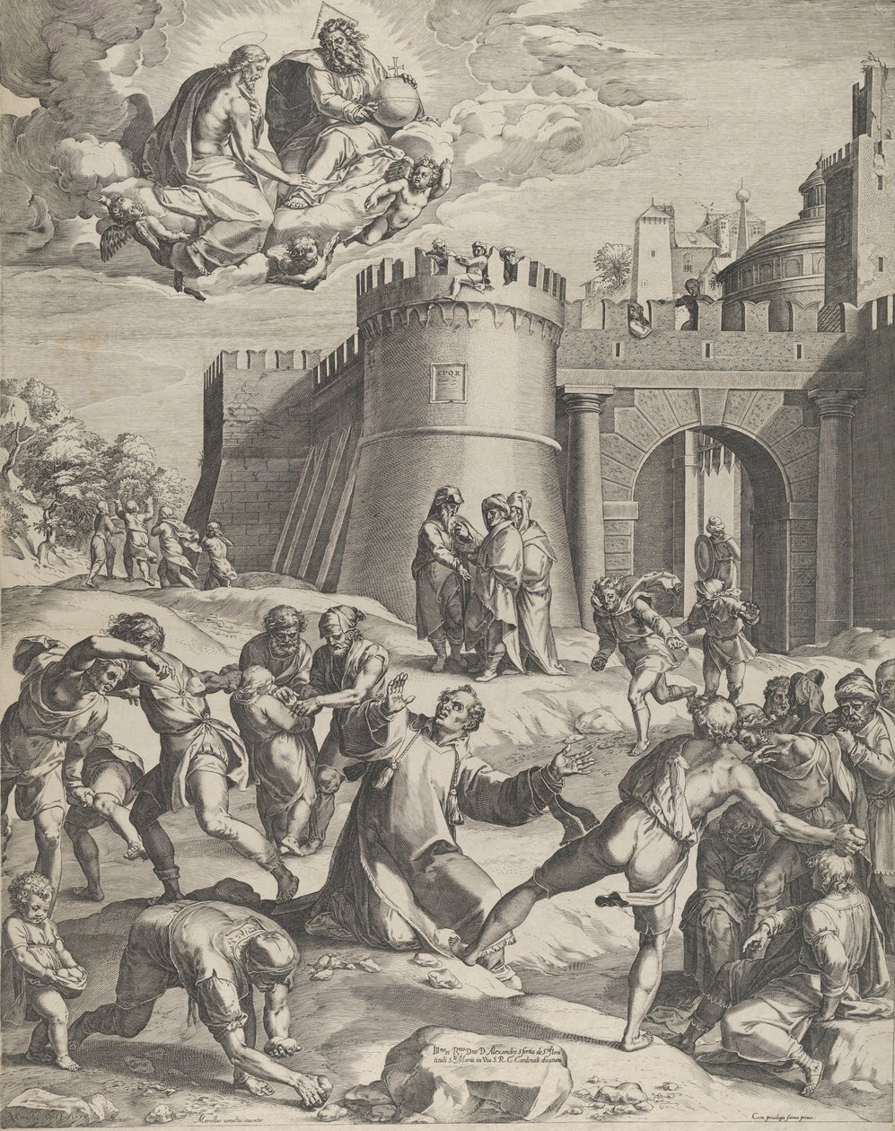 O martírio de Santo Estêvão, 1576. de Cornelis Cort