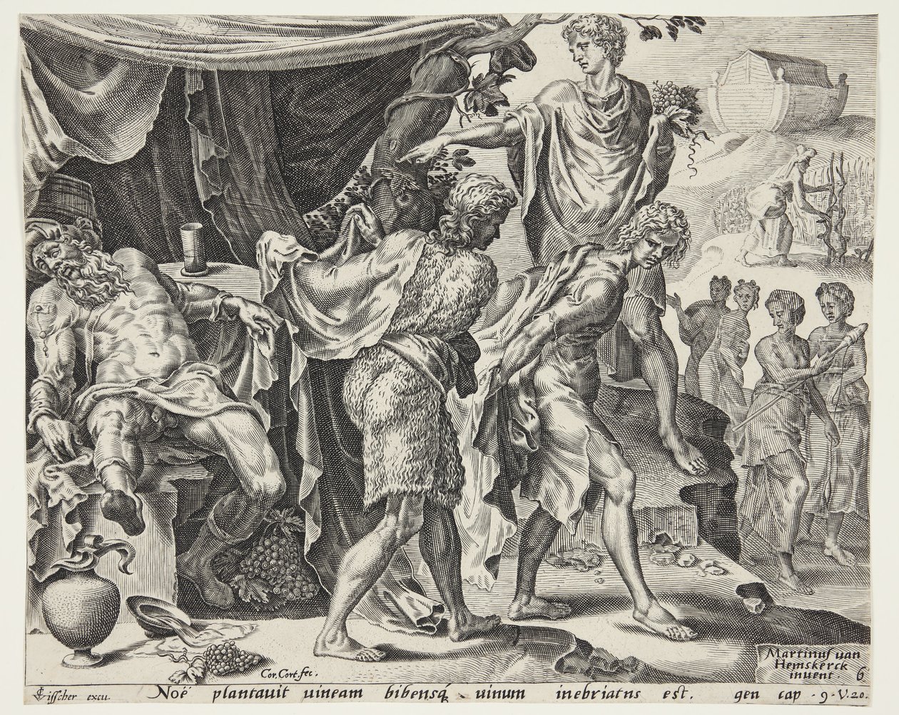A zombaria de Noé de Cornelis Cort
