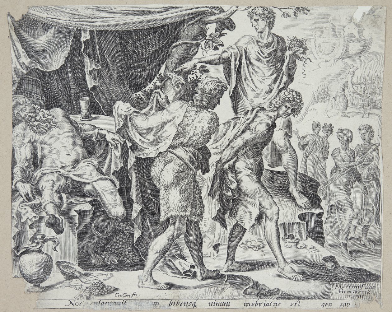 A zombaria de Noé de Cornelis Cort