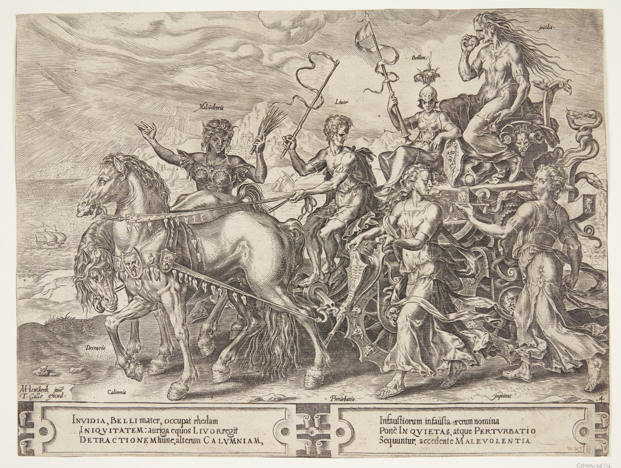 O triunfo da inveja de Cornelis Cort