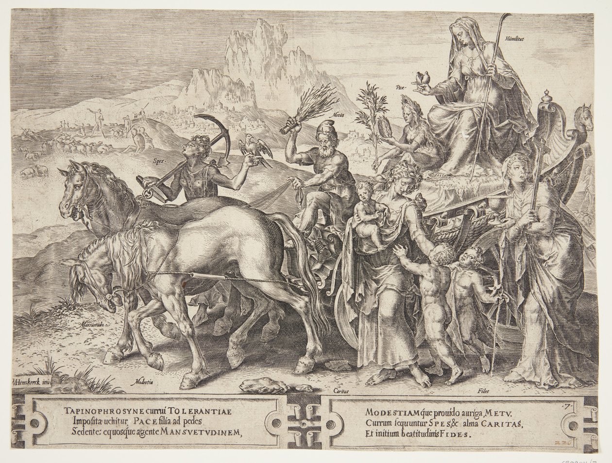 O triunfo da humildade de Cornelis Cort