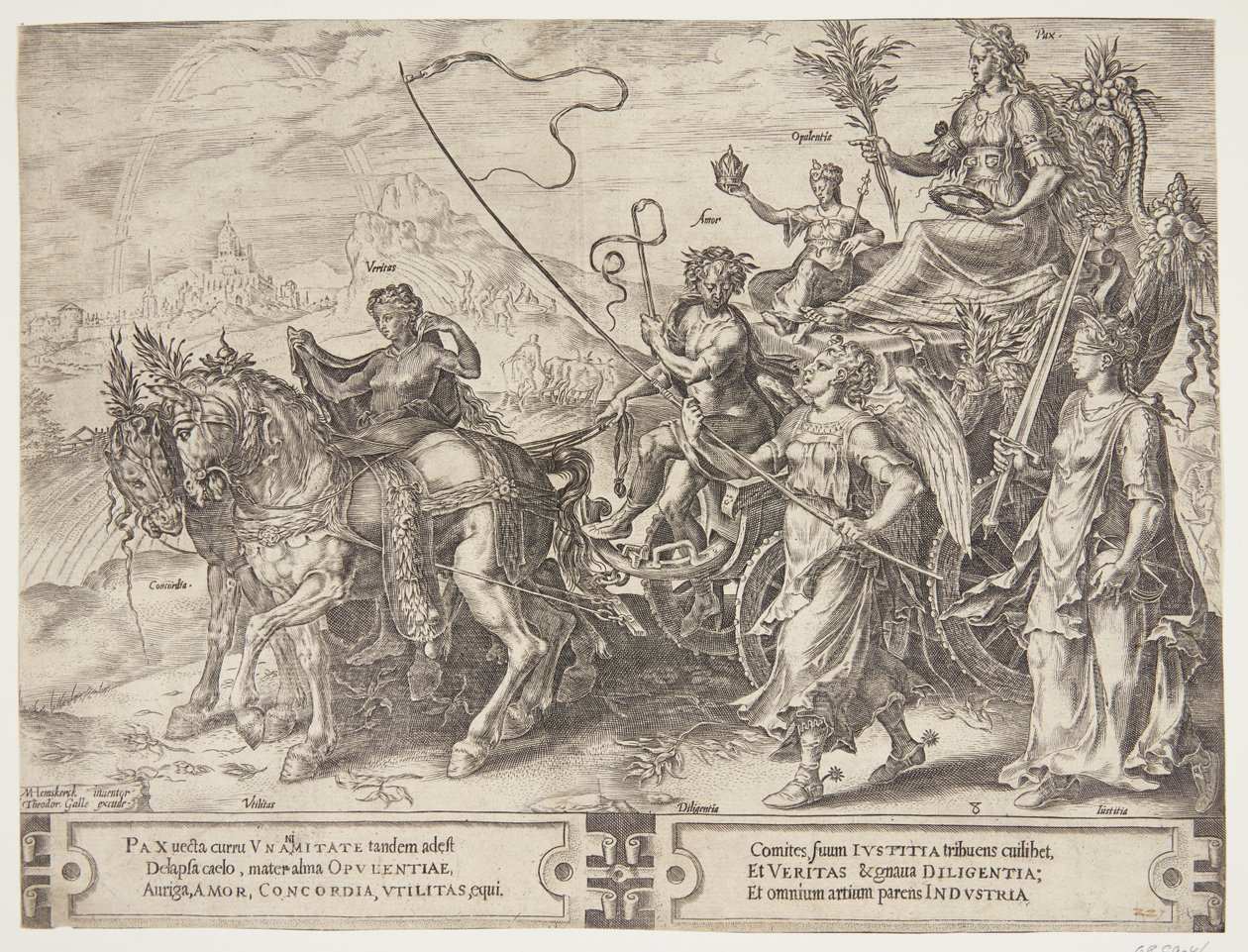O triunfo da paz de Cornelis Cort
