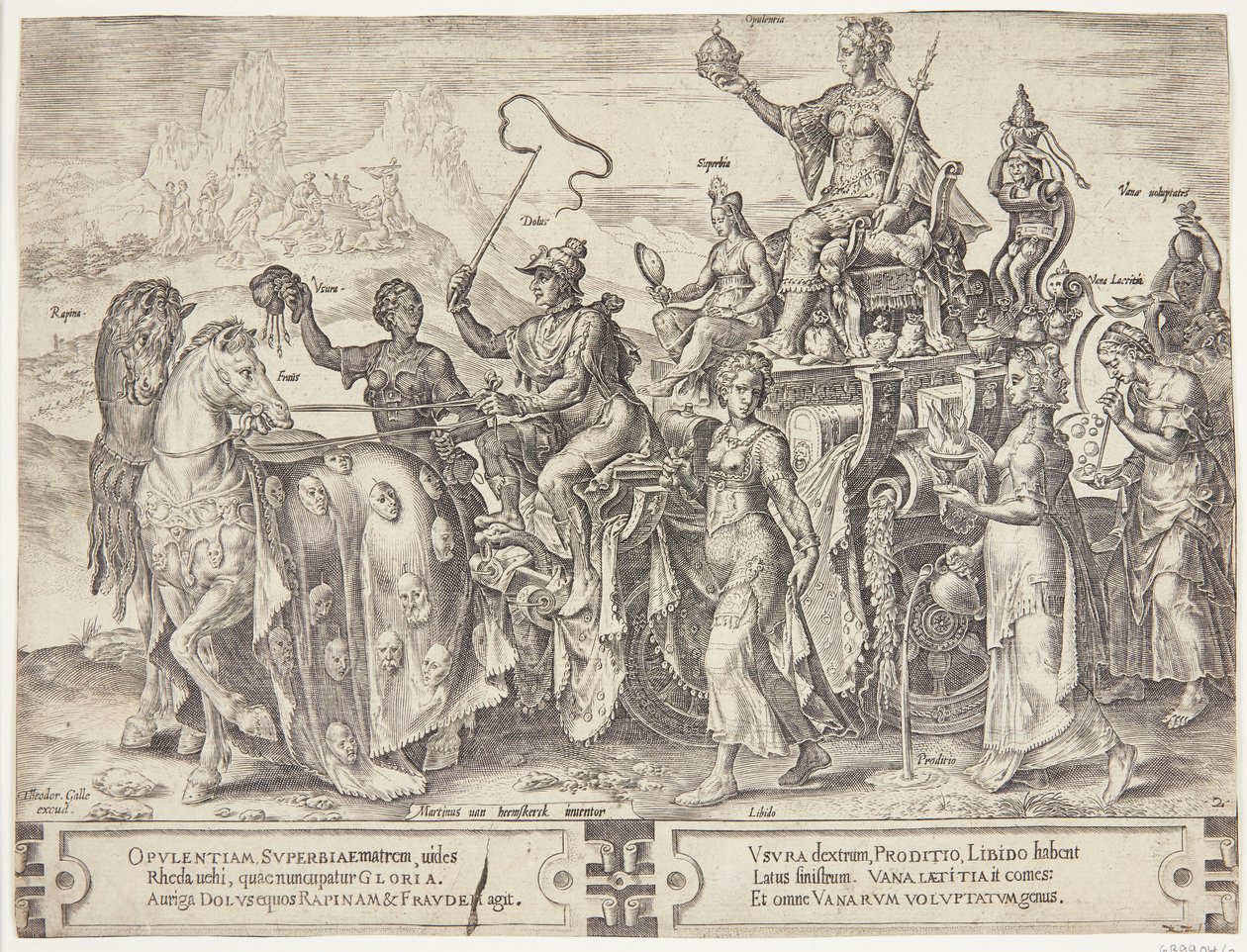 O triunfo das riquezas de Cornelis Cort
