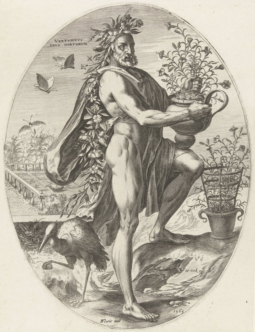 vertumnus Deuses da Agricultura (título da série) de Cornelis Cort