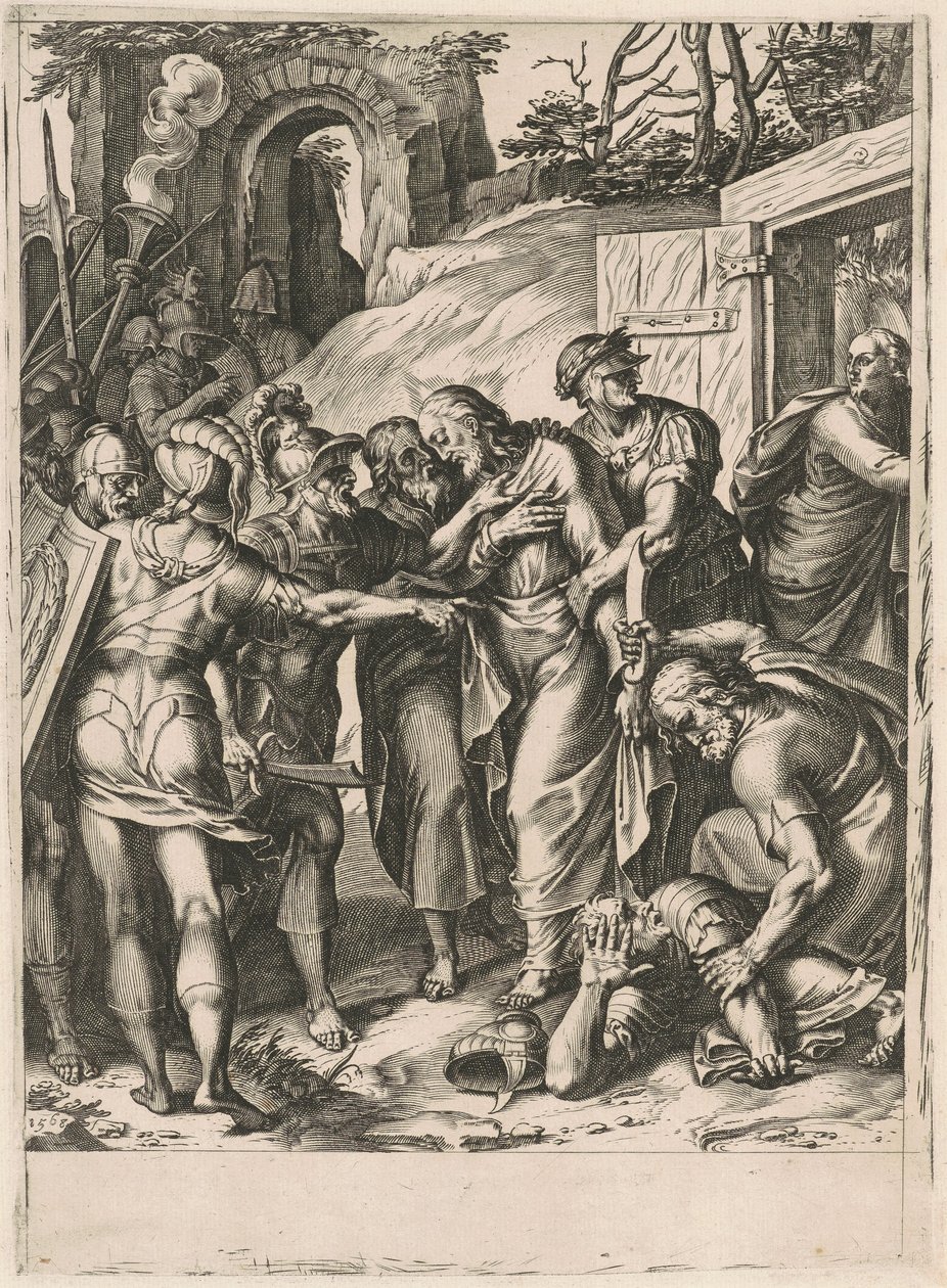 A Traição de Cristo de Cornelis Cort, after Girolamo Muziano
