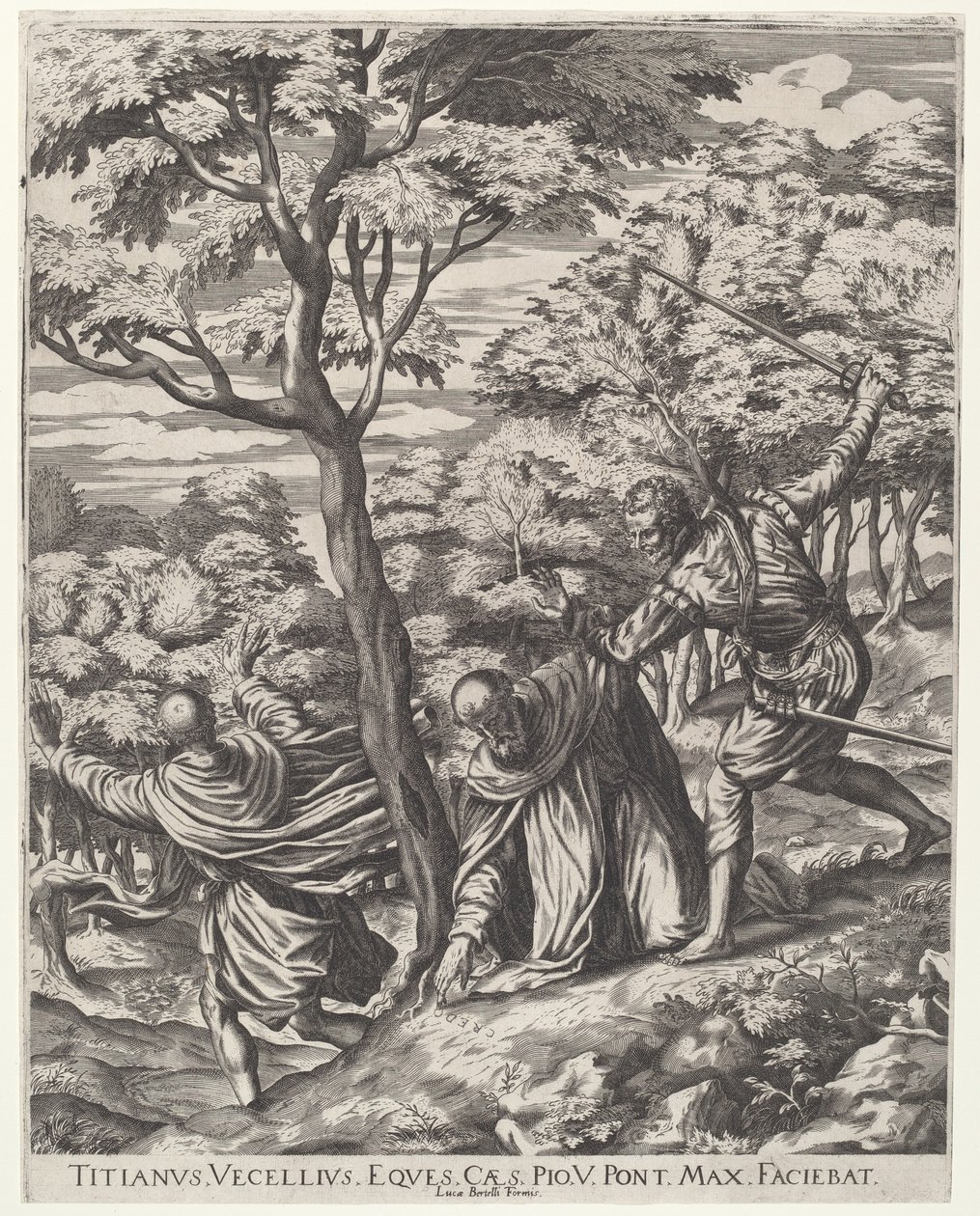 O Assassinato de São Pedro Mártir de Cornelis Cort, after Titian