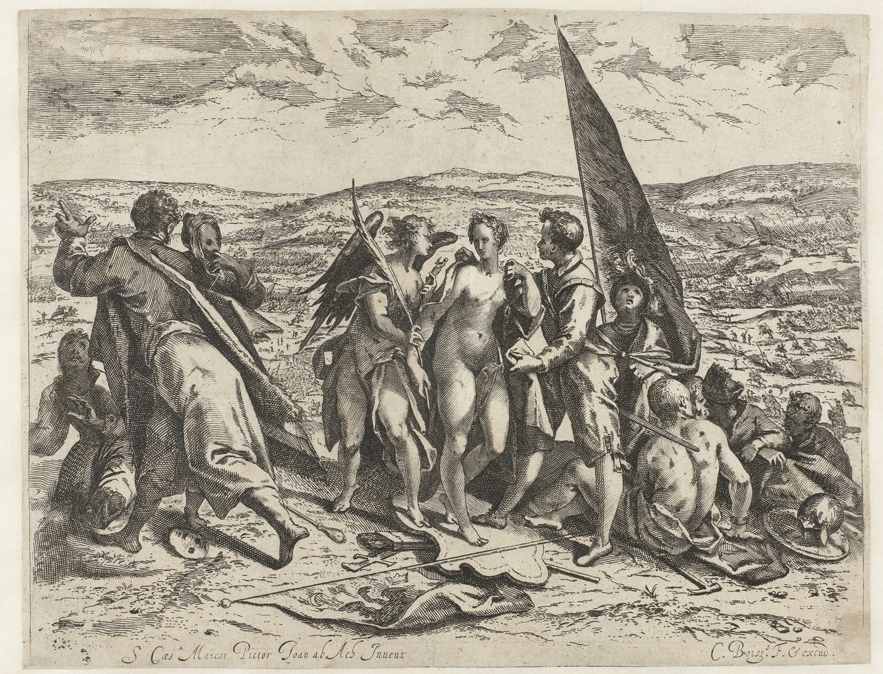 Alegoria da Guerra e da Paz de Cornelis Dircksz. Boissens