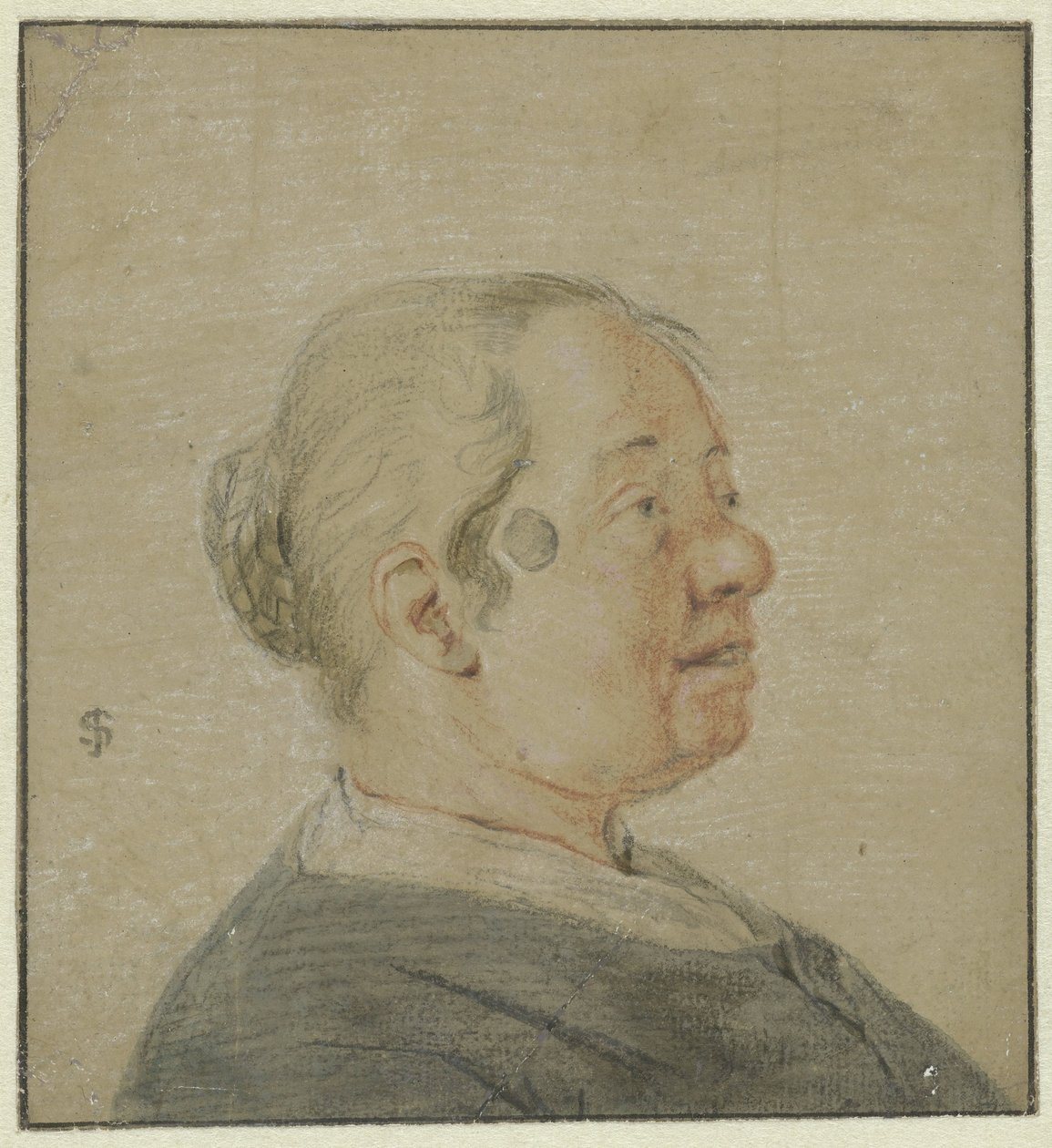 Busto de mulher, virado de perfil de Cornelis Dusart (possibly)